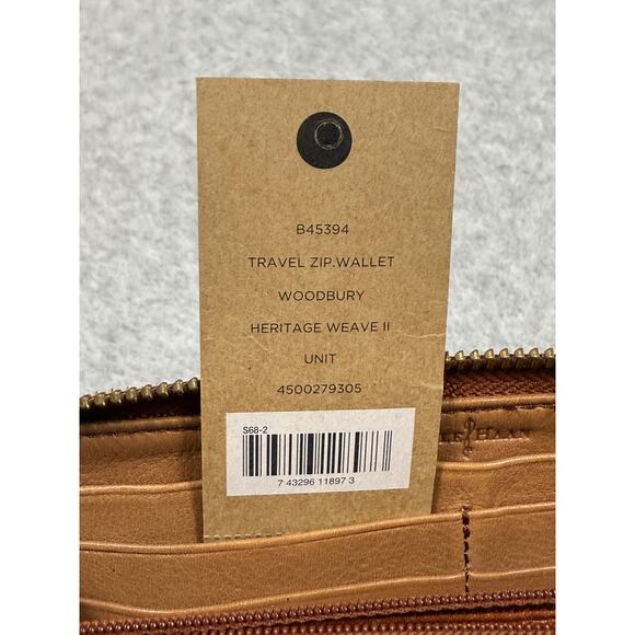 Cole Haan Travel Zip Wallet Woodbury Heritage Weave - Picture 4 of 10